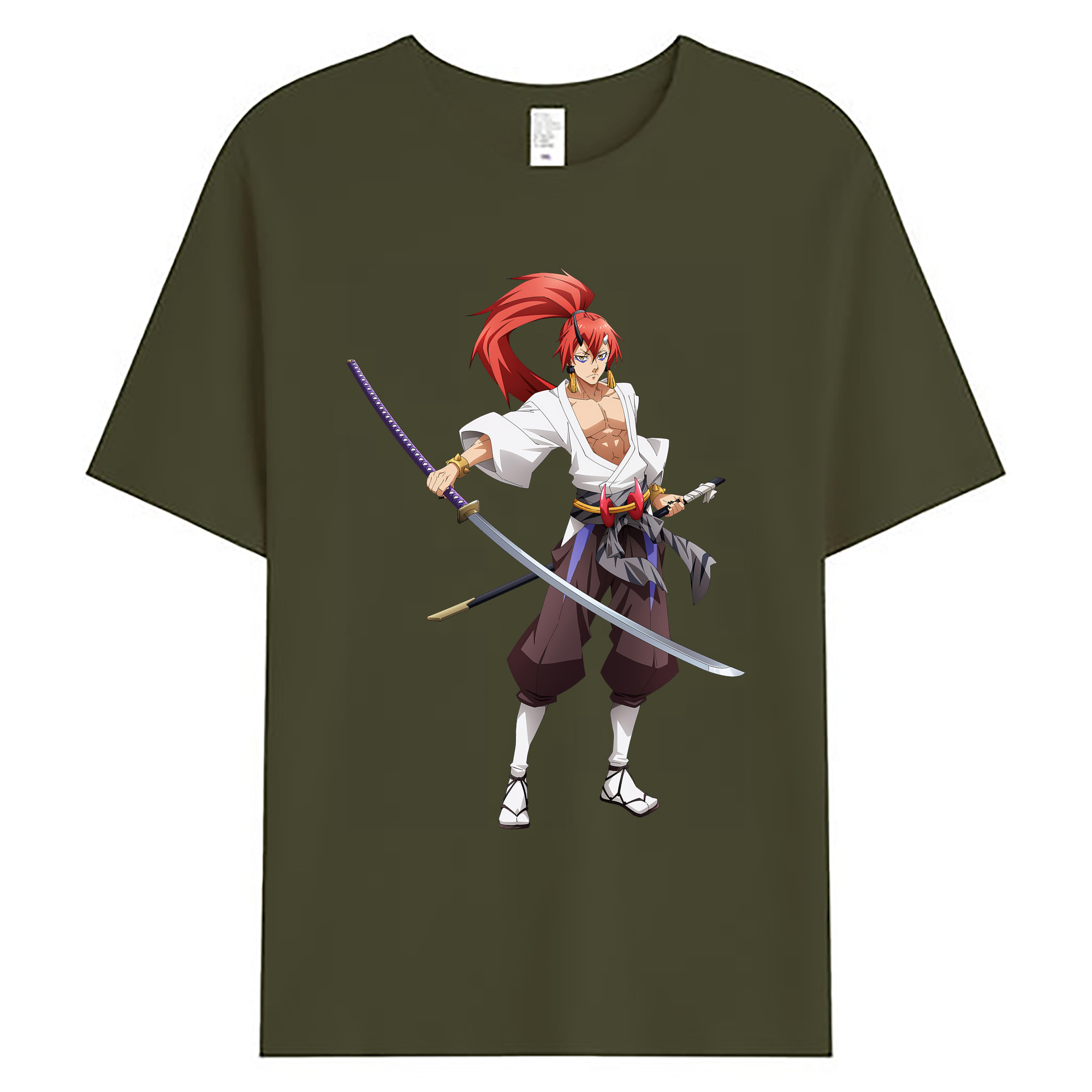 （画像用） 転スラ Regarding Reincarnated to Slime 綿100％ メンズ半袖Tシャツ｜肌触りやわらか＆通気性